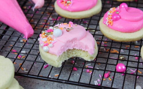 奶油饼干的特写图片