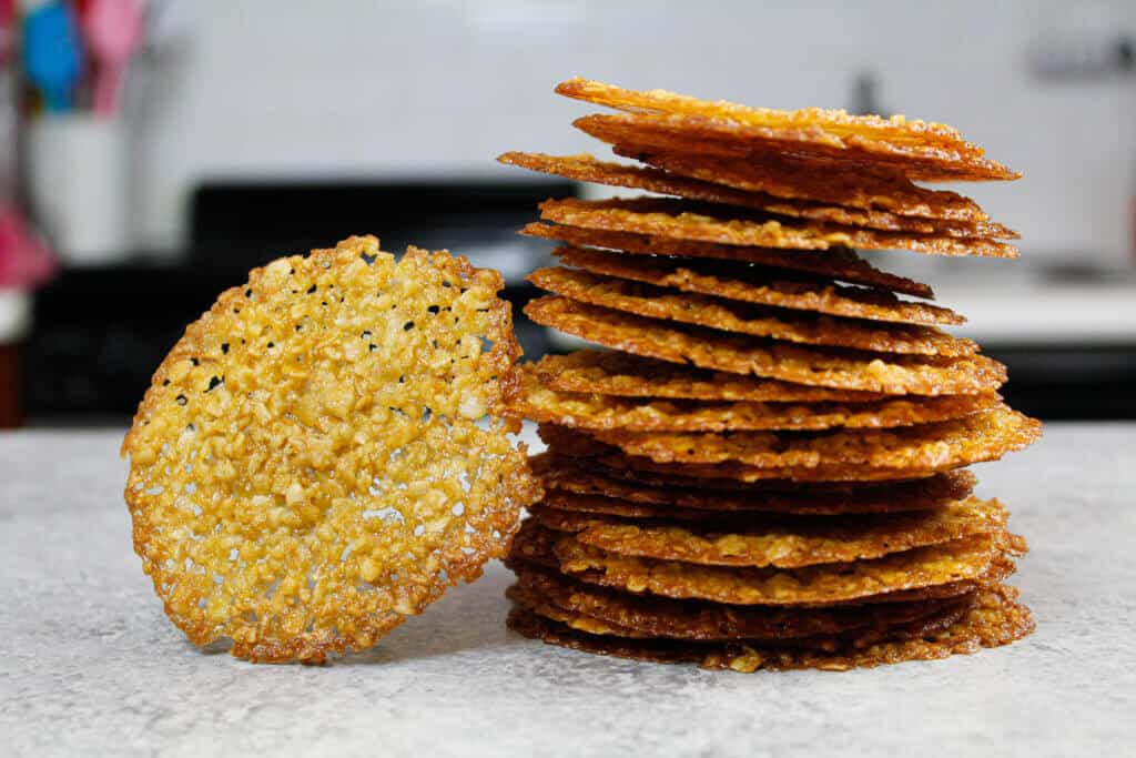 薄燕麦蕾丝饼干的图像