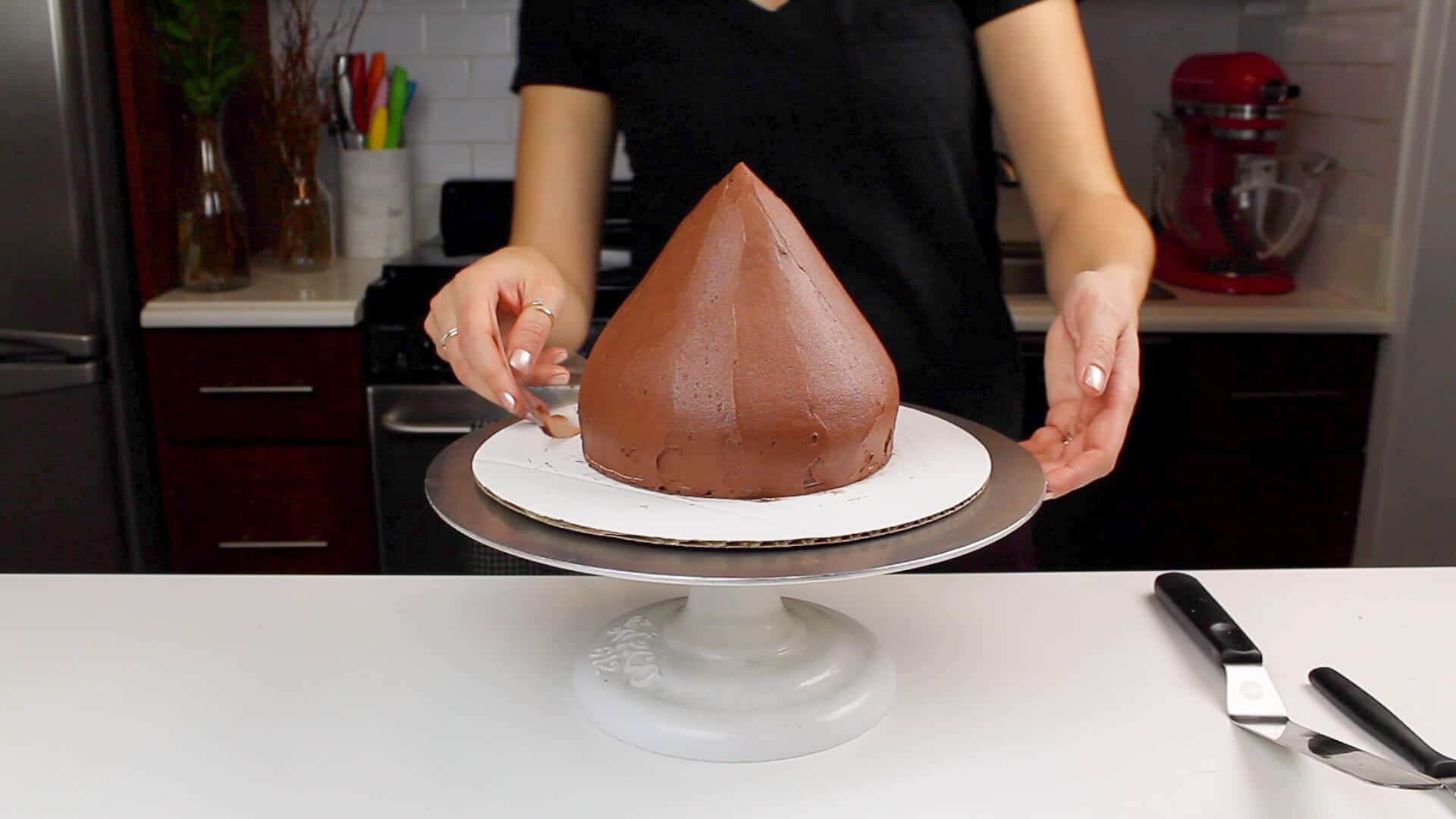 结霜的巧克力蛋糕