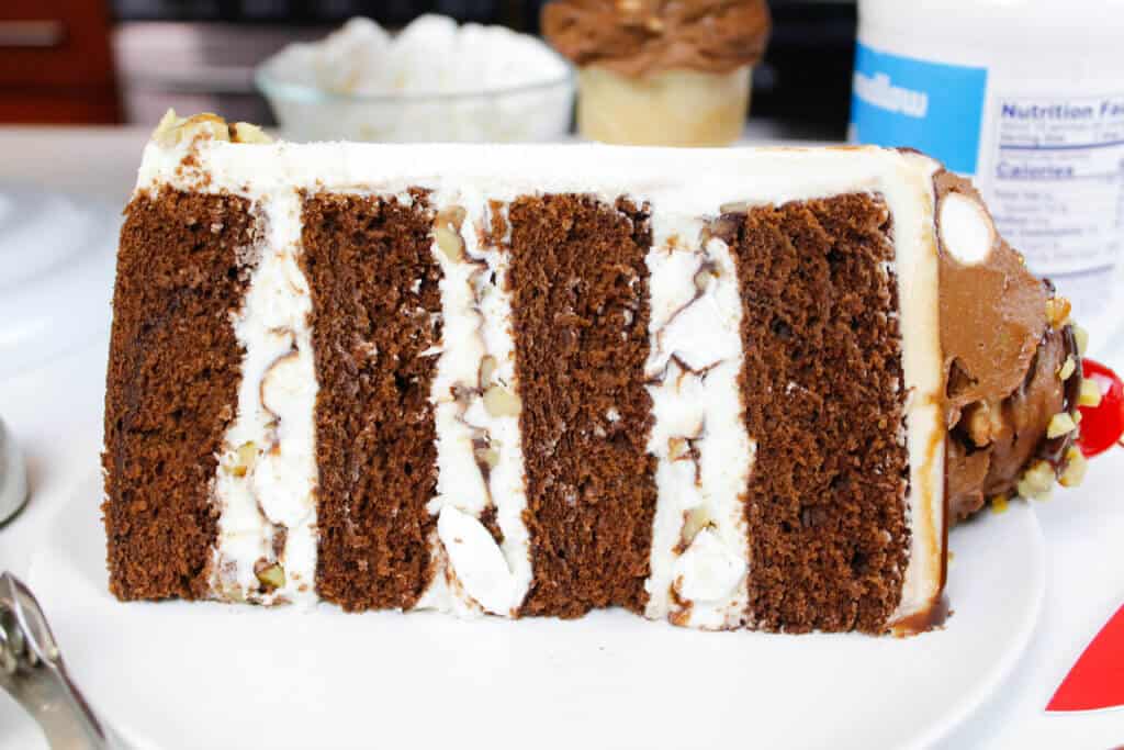 一块岩石路面蛋糕