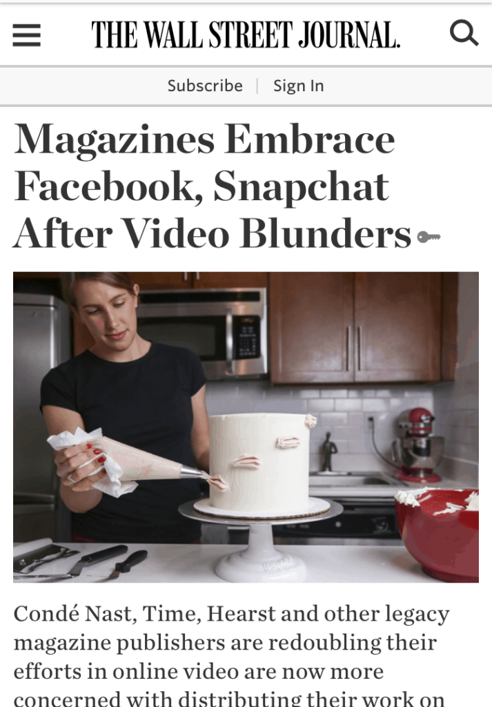 chelsweets chelsey白色的形象出现在betway必威88登录《华尔街日报》