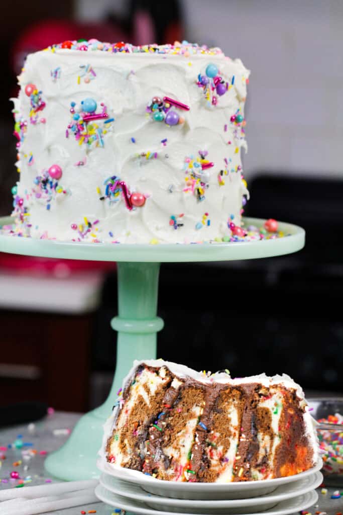 图像切片小批量大理石蛋糕