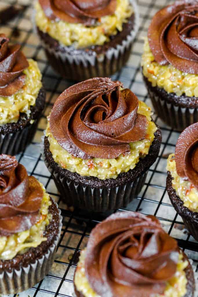 image of german chocolate cupcakes