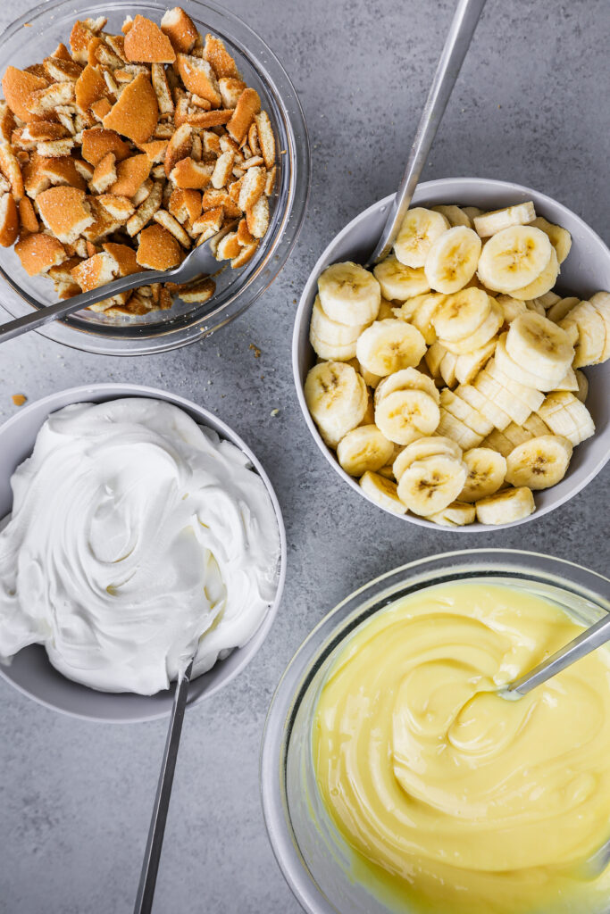 图像的成分了香蕉布丁蛋糕