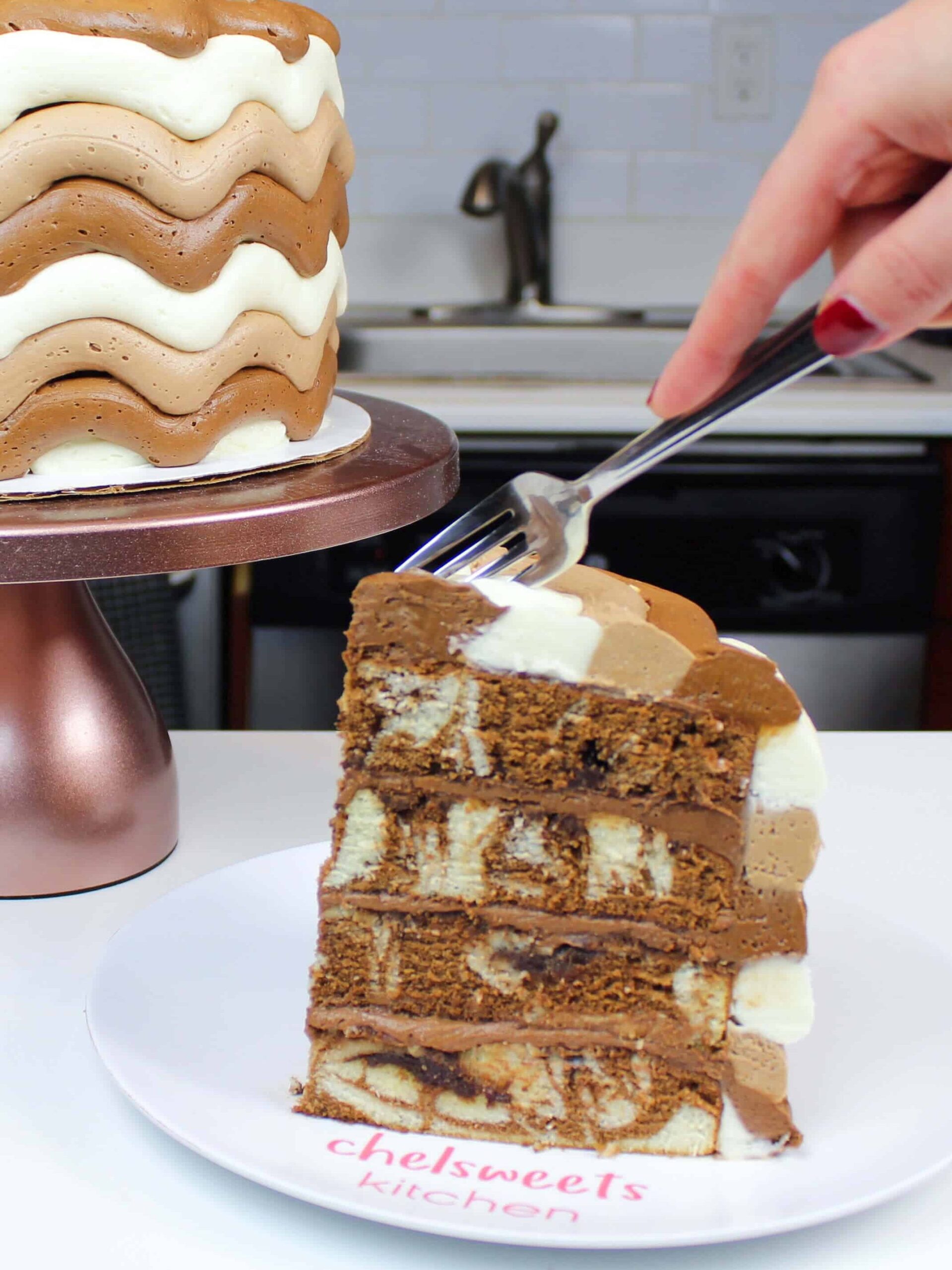 一个巨大的块我美味的大理石蛋糕食谱