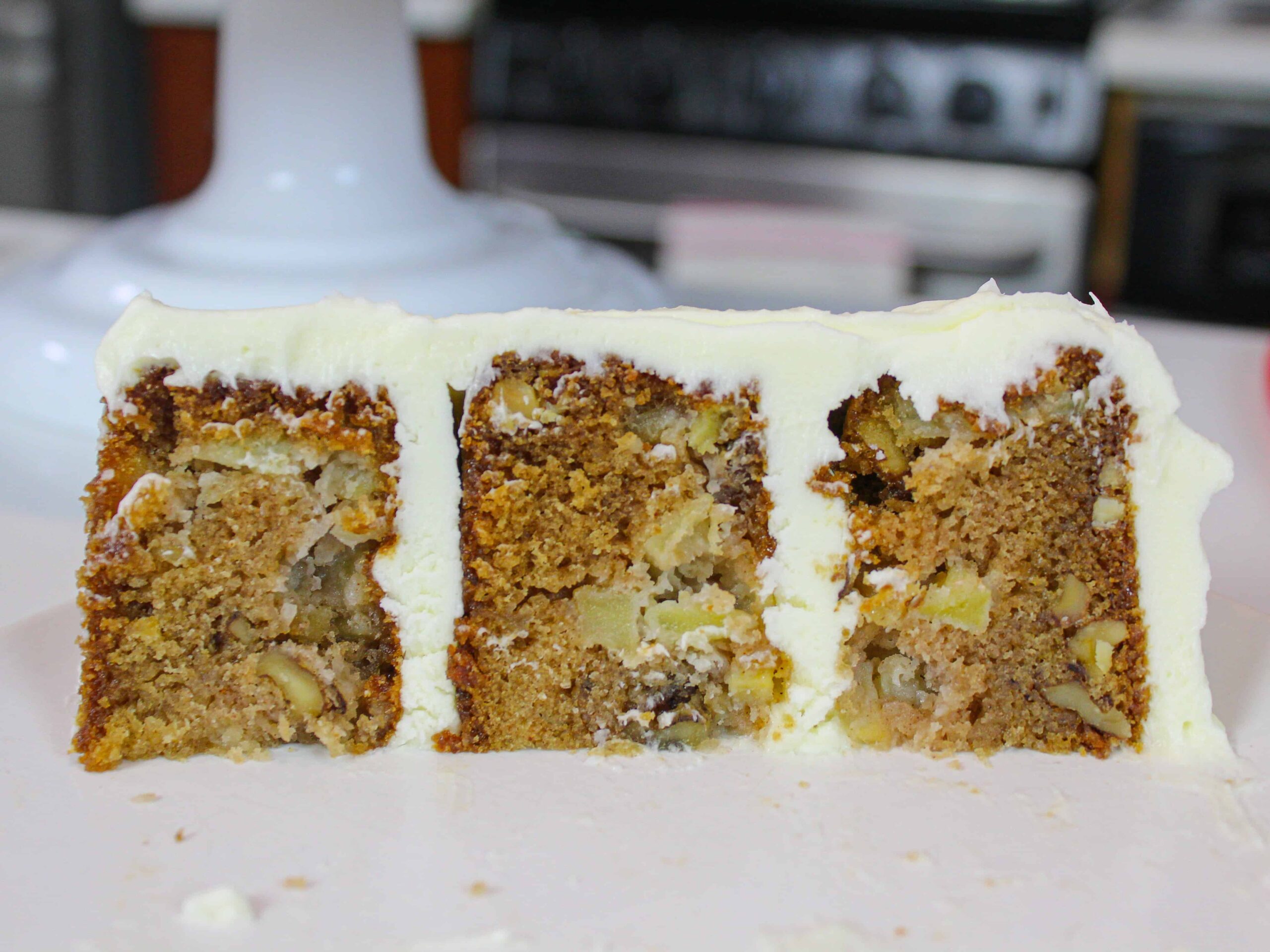 一片老式的苹果蛋糕的图像