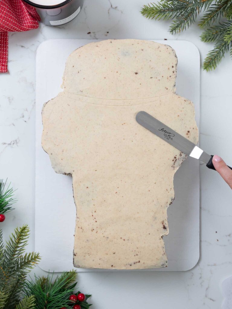 巧克力蛋糕是磨砂的形象与花生酱糖霜